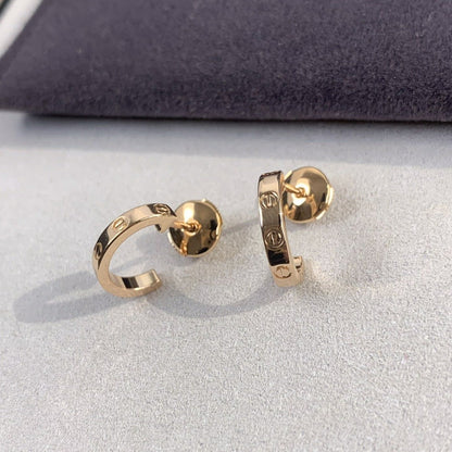 [Sophire Jewelry ]LOVE EARRINGS 2.65MM PINK GOLD