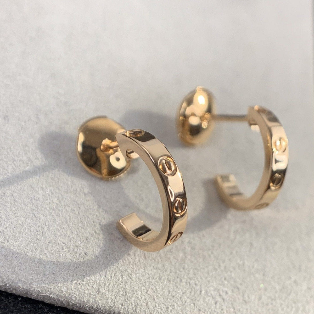 [Sophire Jewelry ]LOVE EARRINGS 2.65MM PINK GOLD