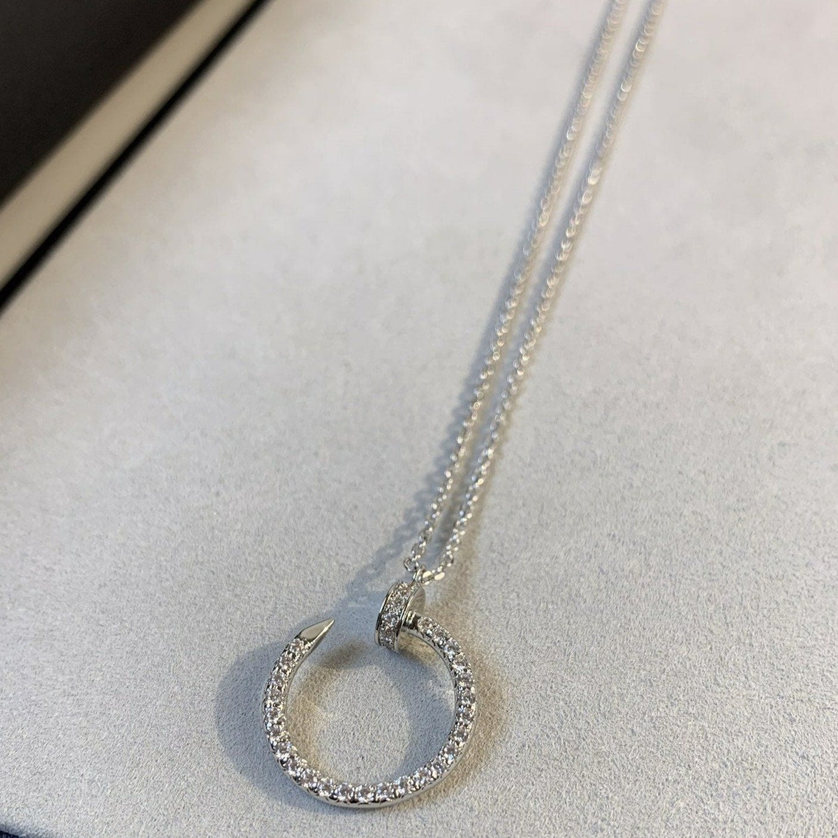 [Sophire Jewelry ]JUSTE NECKLACE SILVER DIAMONDS