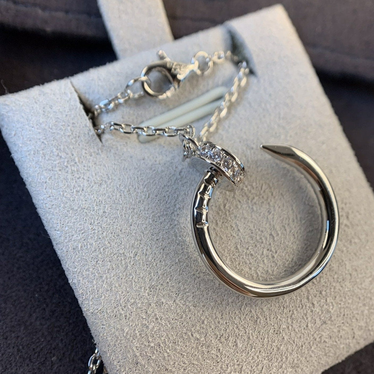 [Sophire Jewelry ]JUSTE NECKLACE SILVER DIAMONDS