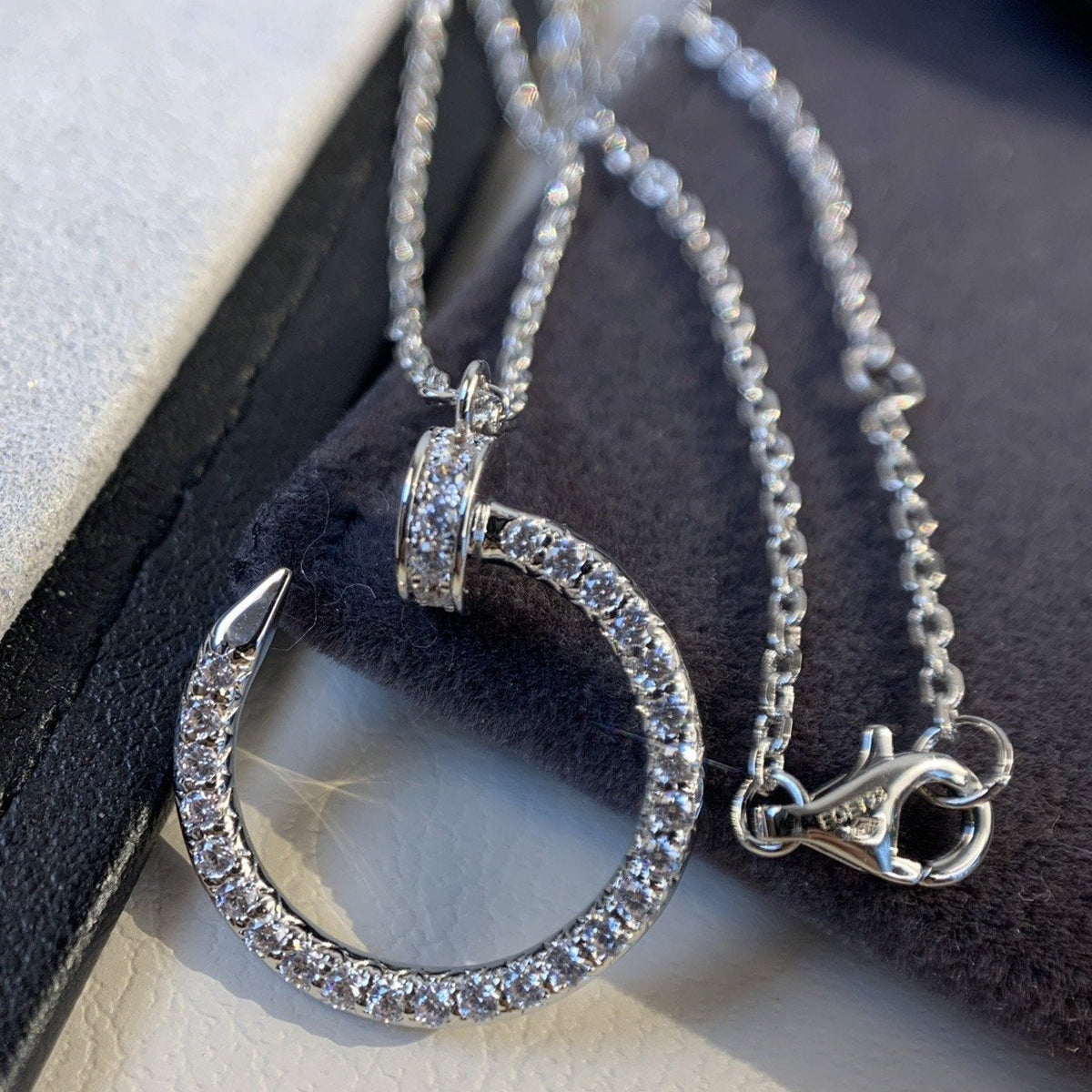 [Sophire Jewelry ]JUSTE NECKLACE SILVER DIAMONDS