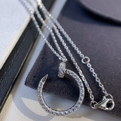 [Sophire Jewelry ]JUSTE NECKLACE SILVER DIAMONDS