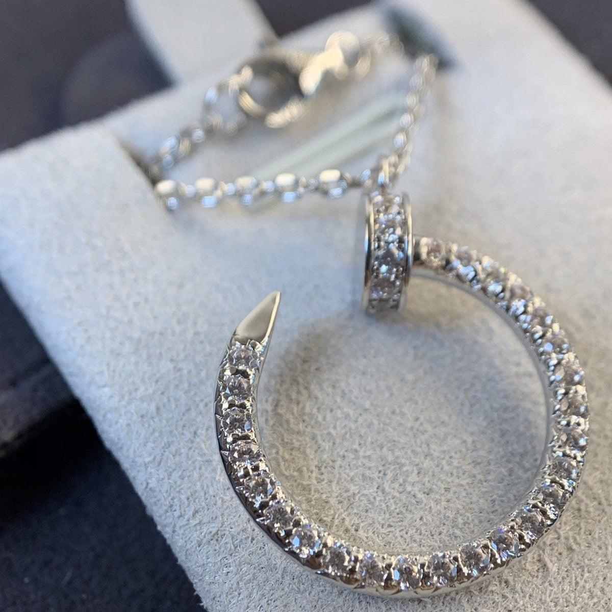 [Sophire Jewelry ]JUSTE NECKLACE SILVER DIAMONDS