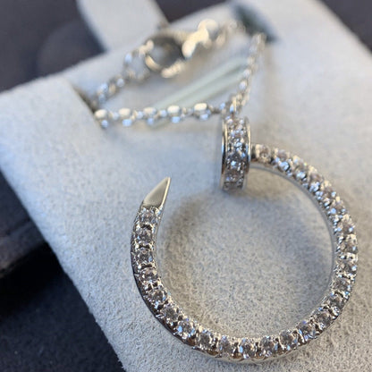 [Sophire Jewelry ]JUSTE NECKLACE SILVER DIAMONDS