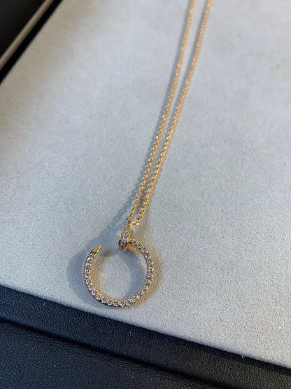[Sophire Jewelry ]JUSTE NECKLACE PINK GOLD DIAMONDS