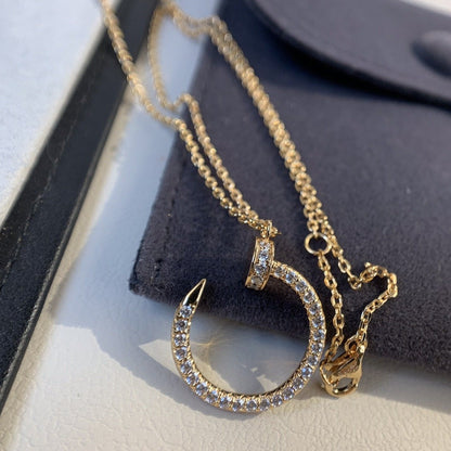 [Sophire Jewelry ]JUSTE NECKLACE PINK GOLD DIAMONDS