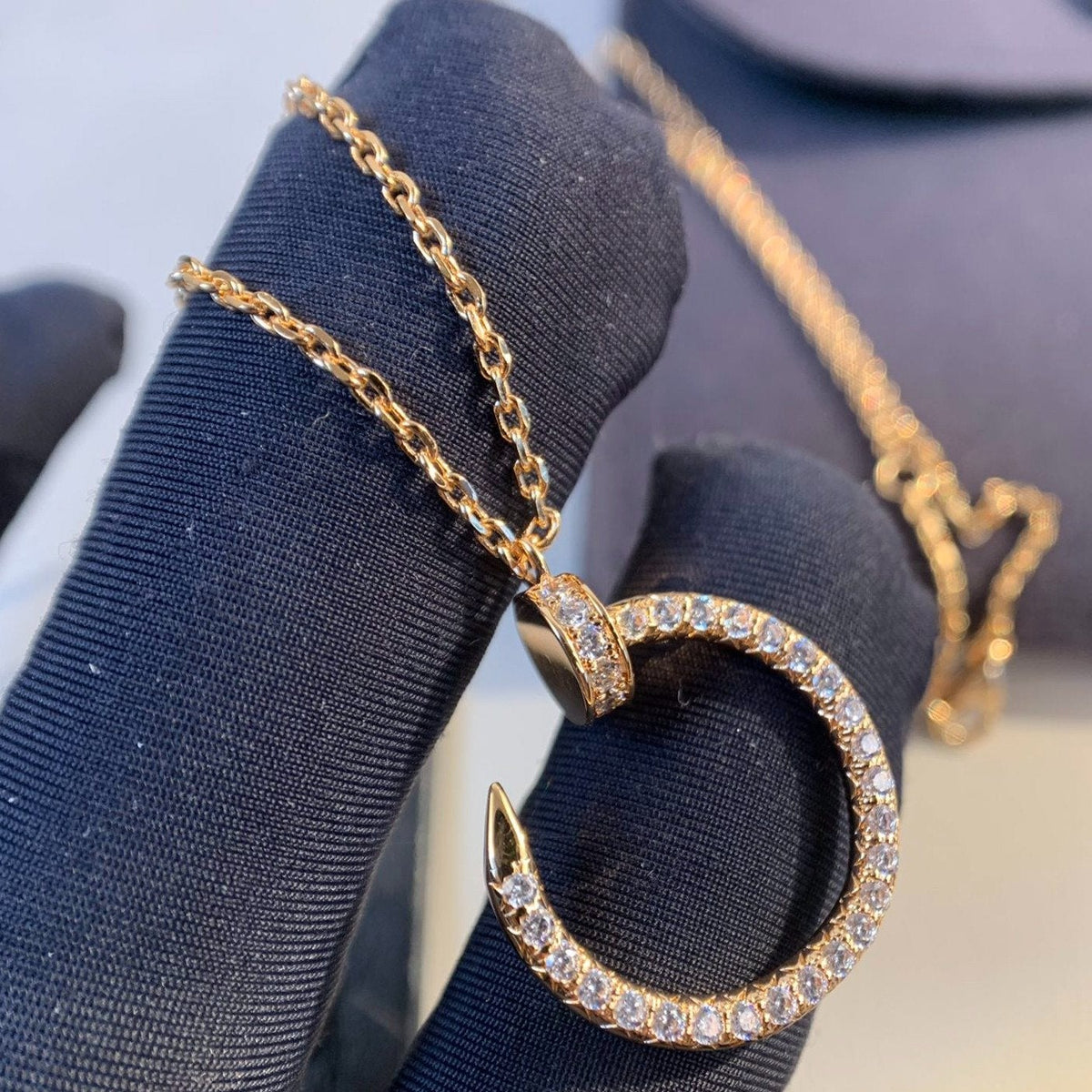 [Sophire Jewelry ]JUSTE NECKLACE PINK GOLD DIAMONDS