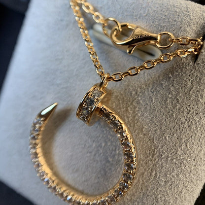 [Sophire Jewelry ]JUSTE NECKLACE PINK GOLD DIAMONDS