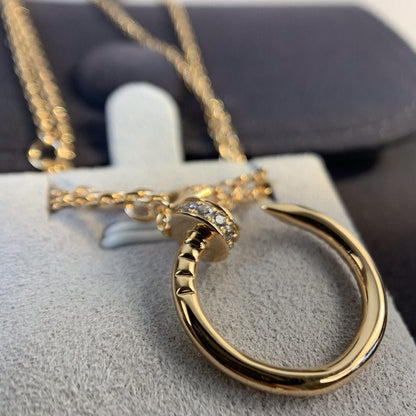 [Sophire Jewelry ]JUSTE NECKLACE PINK GOLD DIAMONDS