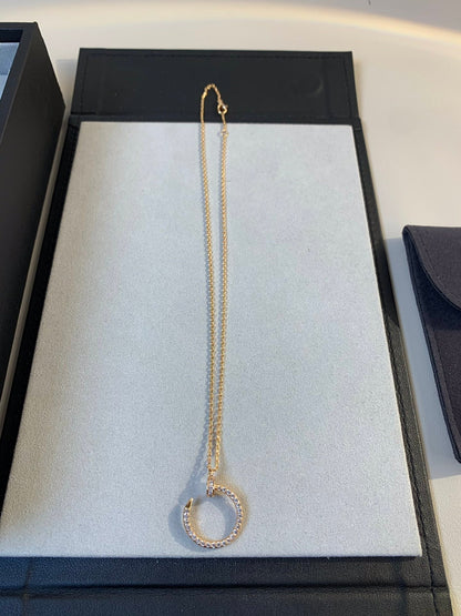 [Sophire Jewelry ]JUSTE NECKLACE PINK GOLD DIAMONDS