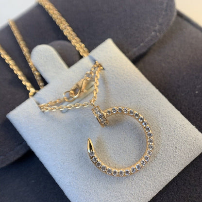 [Sophire Jewelry ]JUSTE NECKLACE PINK GOLD DIAMONDS