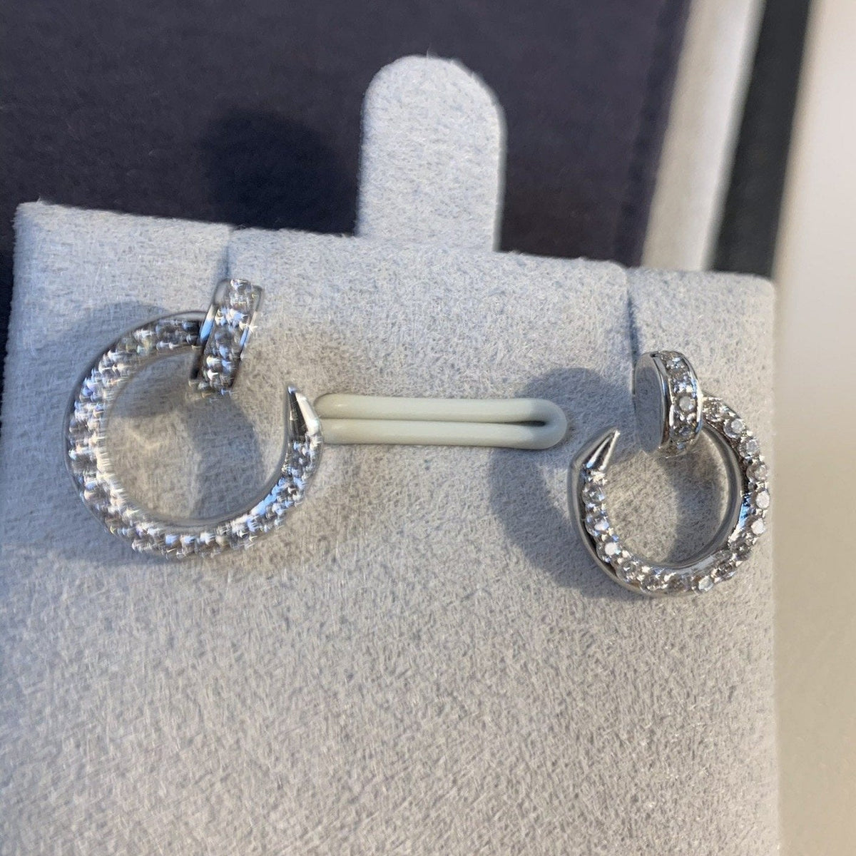 [Sophire Jewelry ]JUSTE EARRINGS SILVER DIAMONDS