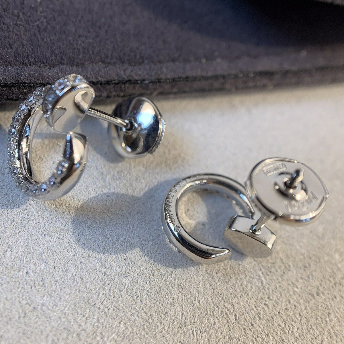 [Sophire Jewelry ]JUSTE EARRINGS SILVER DIAMONDS