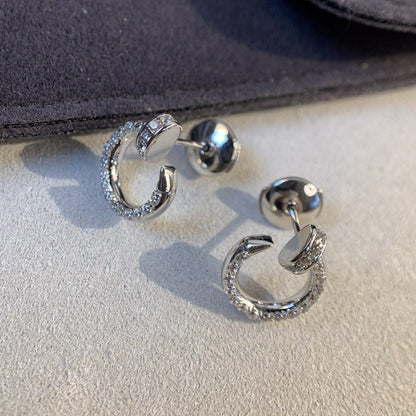 [Sophire Jewelry ]JUSTE EARRINGS SILVER DIAMONDS