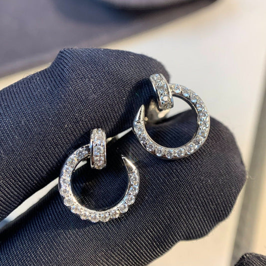 [Sophire Jewelry ]JUSTE EARRINGS SILVER DIAMONDS