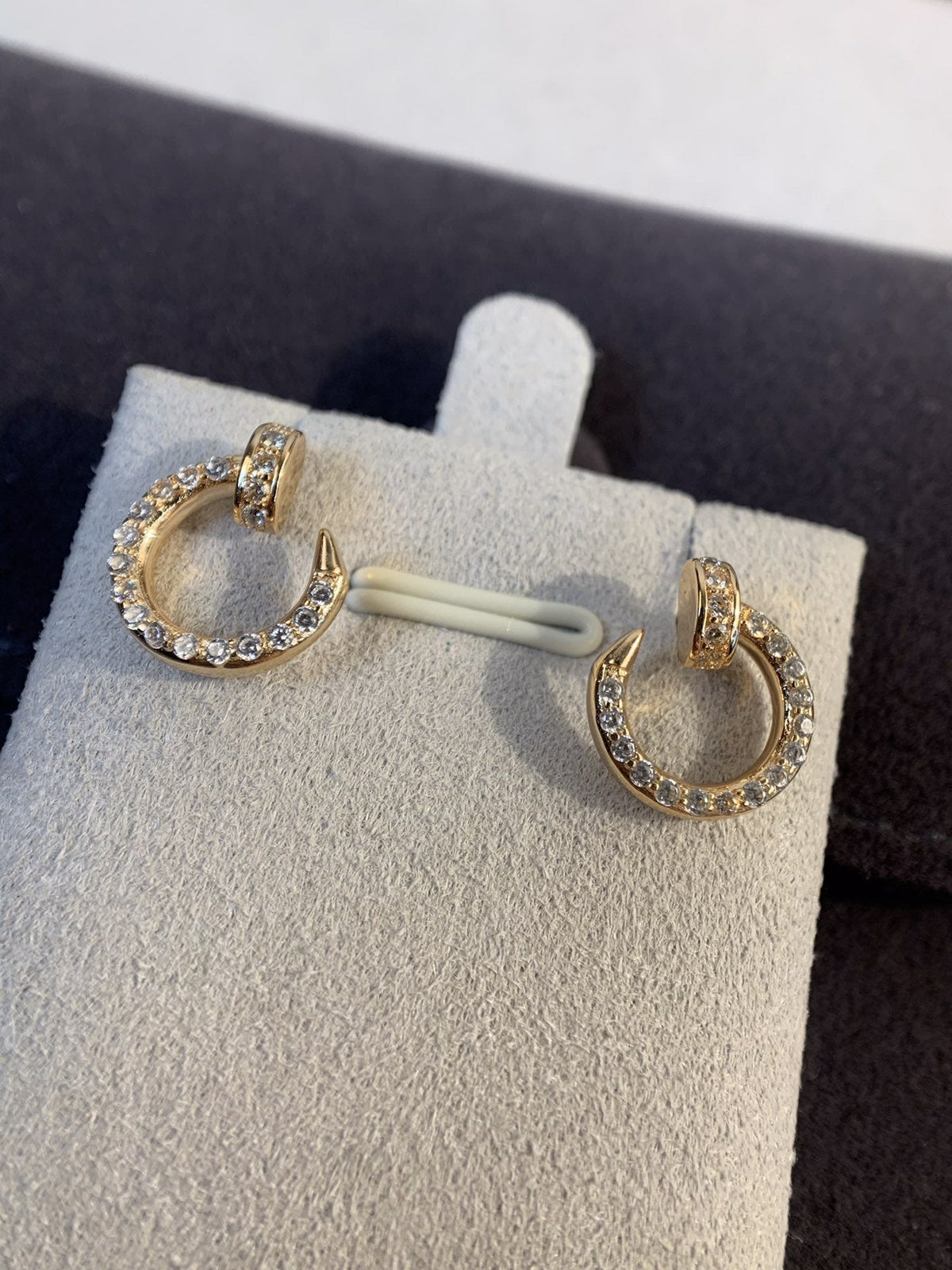 [Sophire Jewelry ]JUSTE EARRINGS GOLD DIAMONDS