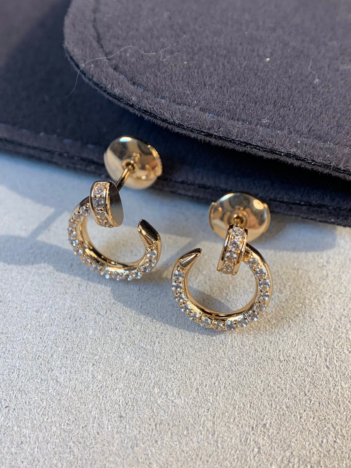 [Sophire Jewelry ]JUSTE EARRINGS GOLD DIAMONDS