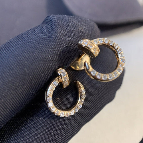 [Sophire Jewelry ]JUSTE EARRINGS GOLD DIAMONDS