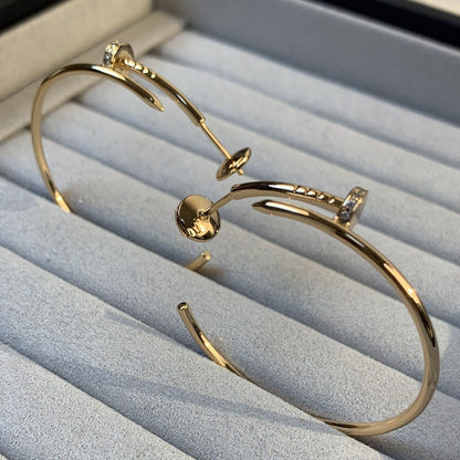 [Sophire Jewelry ]JUSTE EARRINGS GOLD DIAMONDS 1.8MM
