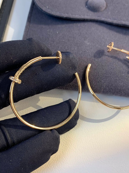 [Sophire Jewelry ]JUSTE EARRINGS GOLD DIAMONDS 1.8MM