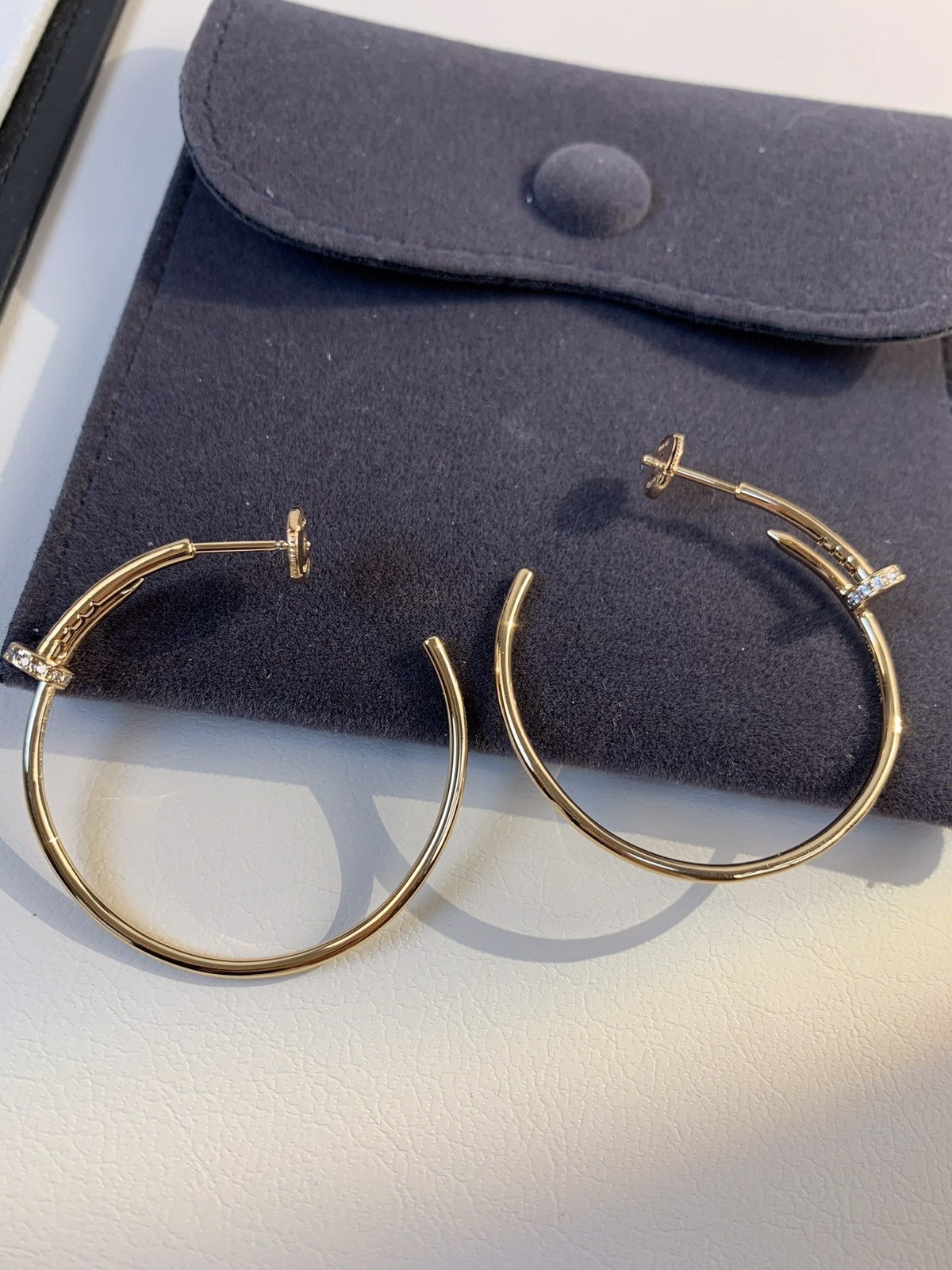[Sophire Jewelry ]JUSTE EARRINGS GOLD DIAMONDS 1.8MM
