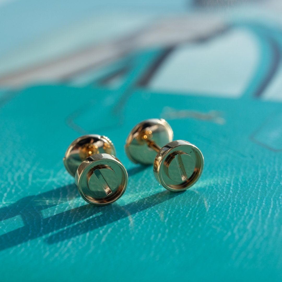 [Sophire Jewelry ]LOVE EARRINGS PINK GOLD 10MM