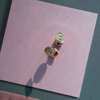 [Sophire Jewelry ]LOVE EARRINGS PINK GOLD 10MM