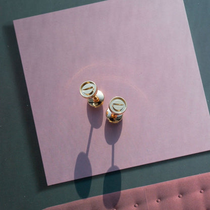 [Sophire Jewelry ]LOVE EARRINGS PINK GOLD 10MM