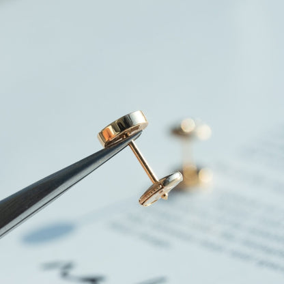 [Sophire Jewelry ]LOVE EARRINGS PINK GOLD 10MM