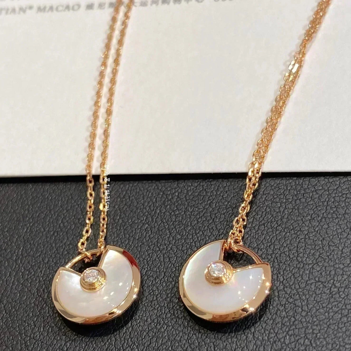 [Sophire Jewelry ]AMULETTE ROSE GOLD MOP NECKLACE