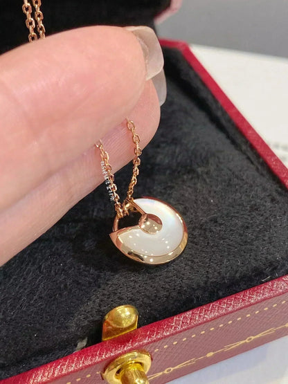 [Sophire Jewelry ]AMULETTE ROSE GOLD MOP NECKLACE