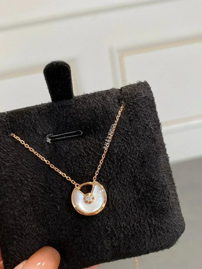 [Sophire Jewelry ]AMULETTE ROSE GOLD MOP NECKLACE