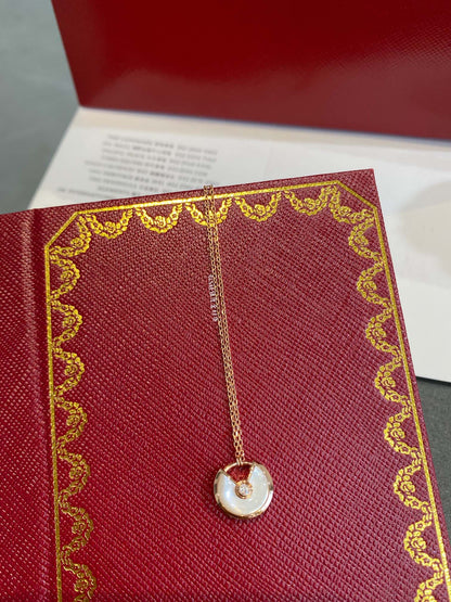 [Sophire Jewelry ]AMULETTE ROSE GOLD MOP NECKLACE