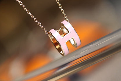 [Sophire Jewelry ]POP H PEDANT PINK GOLD