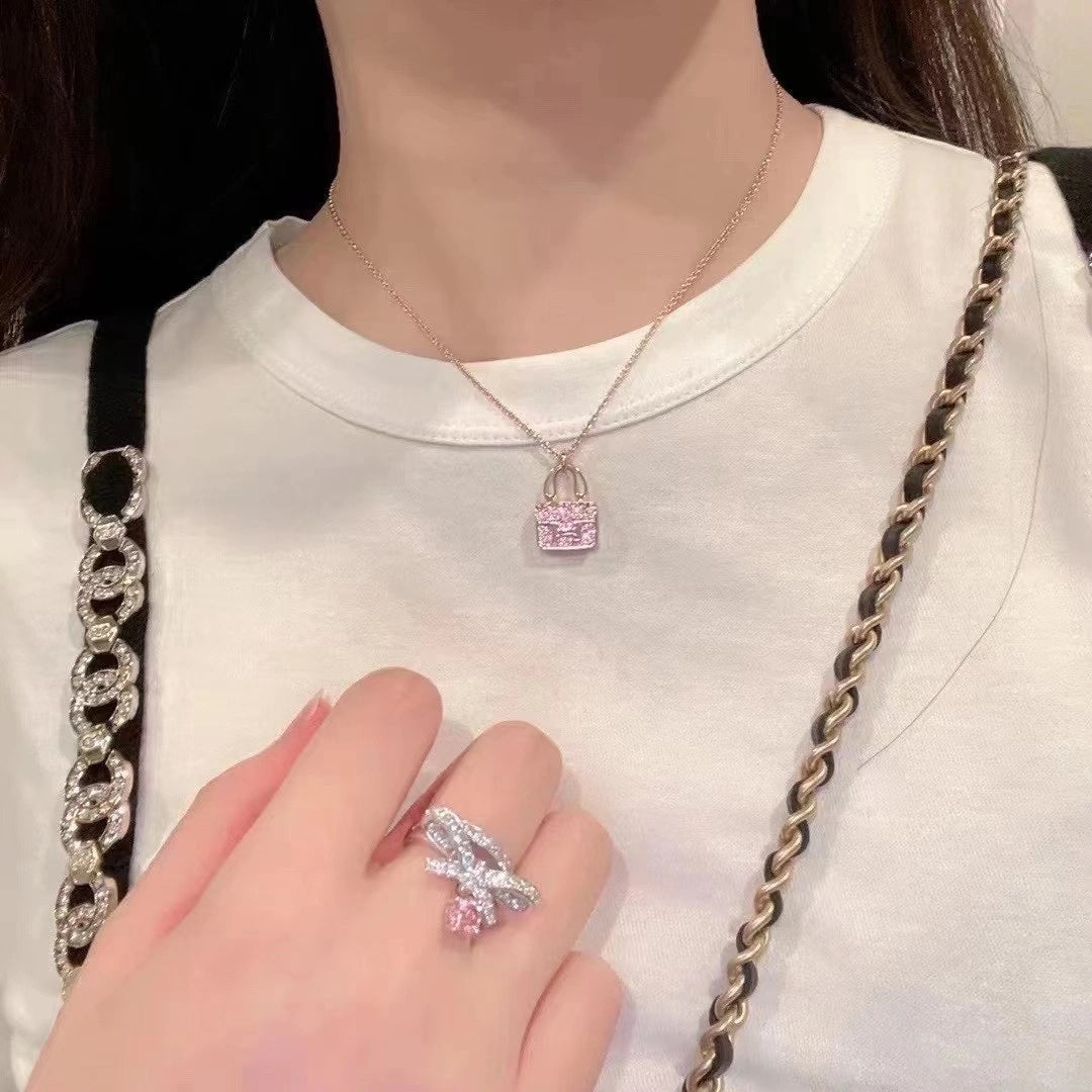 [Sophire Jewelry ]CONSTANCE PEDANT PURPLE DIAMOND NECKLACE