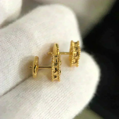 [Sophire Jewelry ]CLOVER MINI 9.5MM MALACHITE  EARRINGS