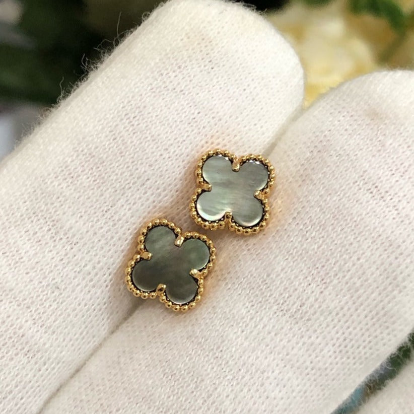 [Sophire Jewelry ]CLOVER MINI GOLD EARRINGS