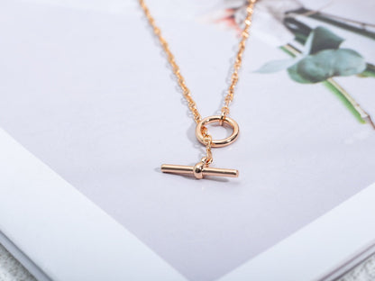 [Sophire Jewelry ]ECHAPPEE NECKLACE PINK GOLD