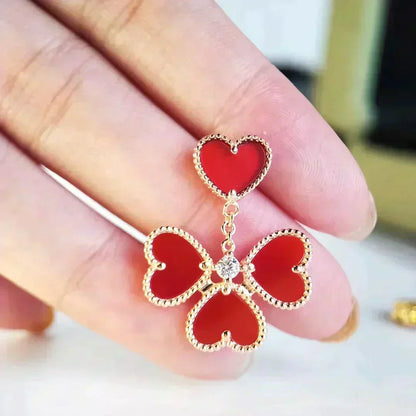 [Sophire Jewelry ]SWEET CLOVER CARNELIAN EARRINGS
