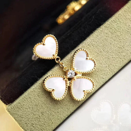 [Sophire Jewelry ]CLOVER SWEET WHITE MOP EARRINGS
