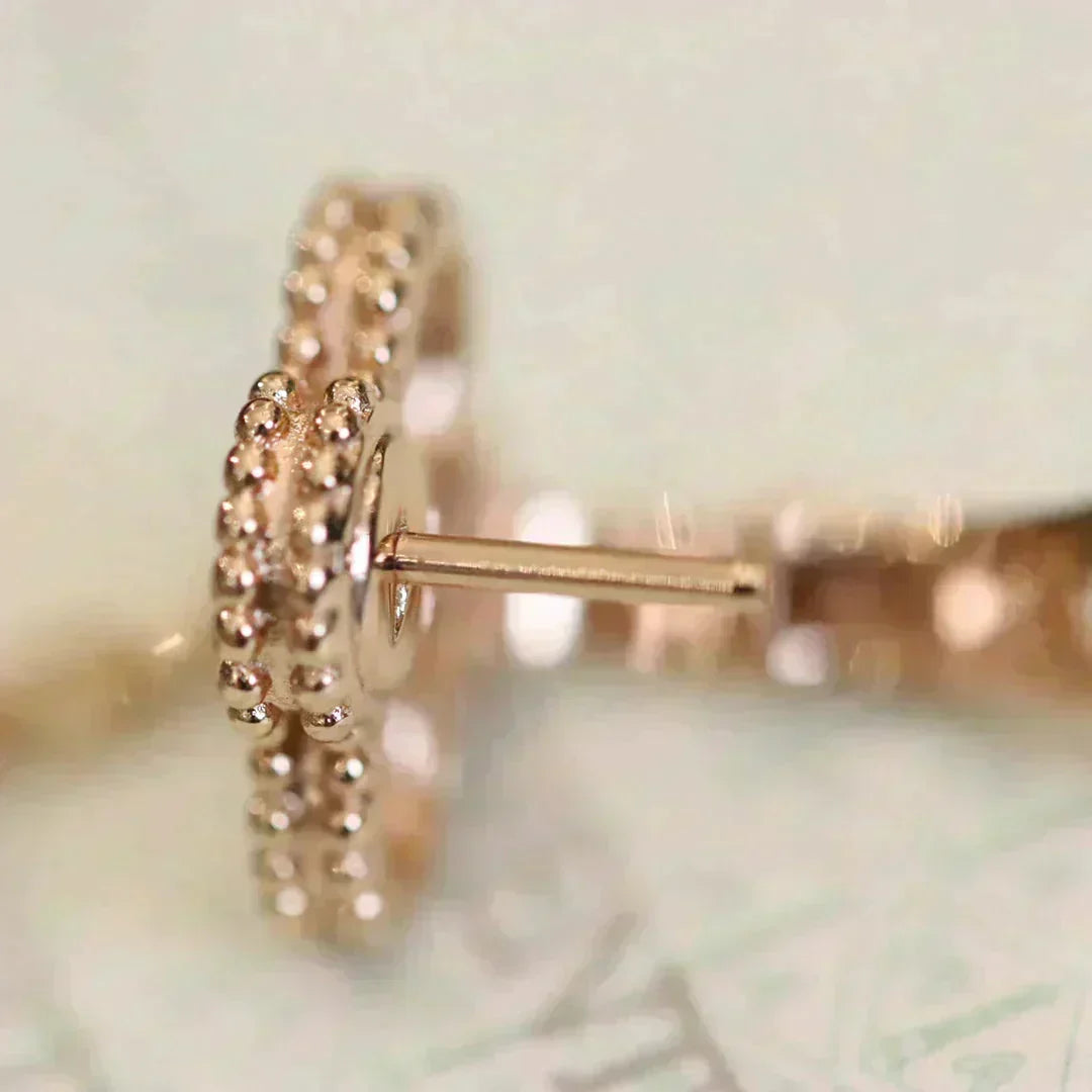 [Sophire Jewelry ]CLOVER MEDIUM 1 MOTIFS FUll DIAMOND EARRINGS