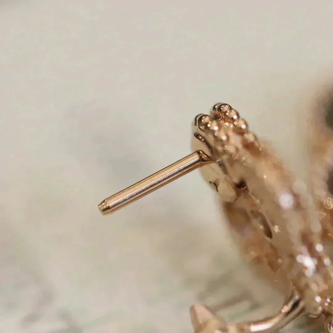 [Sophire Jewelry ]CLOVER MEDIUM 1 MOTIFS FUll DIAMOND EARRINGS