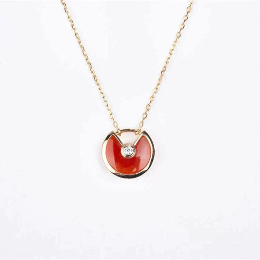 [Sophire Jewelry ]AMULETTE GOLD CARNELIAN ONYX NECKLACE