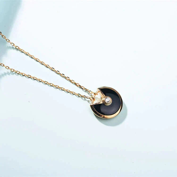 [Sophire Jewelry ]AMULETTE GOLD CARNELIAN ONYX NECKLACE