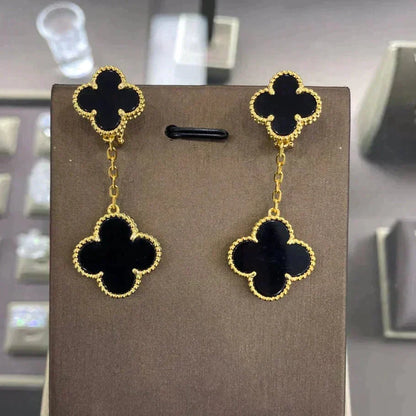 [Sophire Jewelry ]CLOVER 2 MOTIFS  EARRINGS (MULTIPLE CHOICESC