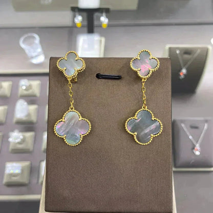 [Sophire Jewelry ]CLOVER 2 MOTIFS  EARRINGS (MULTIPLE CHOICESC