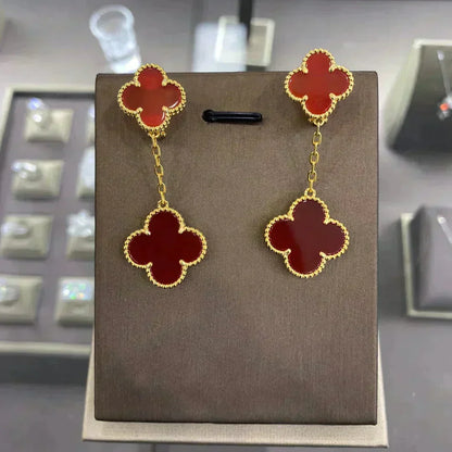 [Sophire Jewelry ]CLOVER 2 MOTIFS  EARRINGS (MULTIPLE CHOICESC