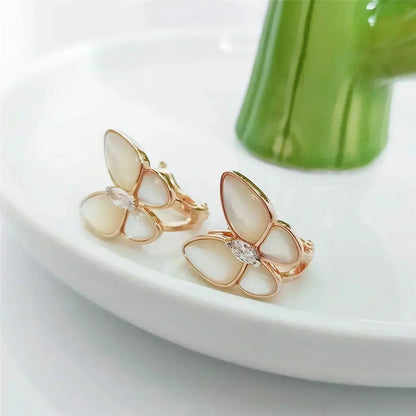 [Sophire Jewelry ]BUTTERFLY MOP DIAMOND EARRINGS