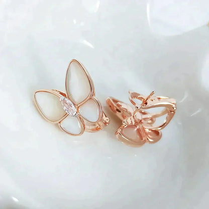 [Sophire Jewelry ]BUTTERFLY MOP DIAMOND EARRINGS
