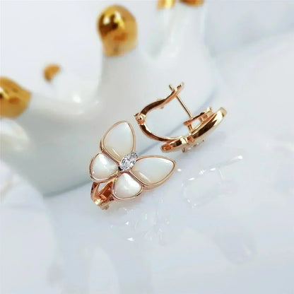 [Sophire Jewelry ]BUTTERFLY MOP DIAMOND EARRINGS
